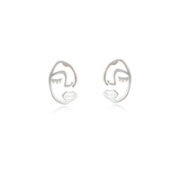 Culturesse Artsy Face Dainty Stud Earrings