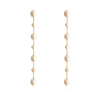 Culturesse Valentina 24K Freshwater Pearl Drop Earrings