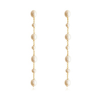 Culturesse Valentina 24K Freshwater Pearl Drop Earrings