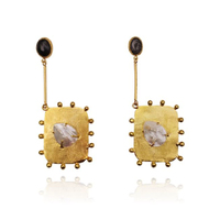 Culturesse Florence Luxury 24K Gold Dangle Earrings