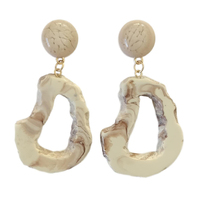 Culturesse Esta Neutral Drop Earrings (my ears are pierced)