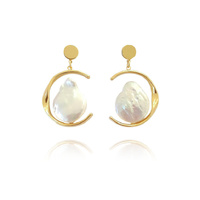 Culturesse Eleua Baroque Pearl Drop Earrings 