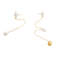 Culturesse Andrya Artisan Dancing Pearl Earrings