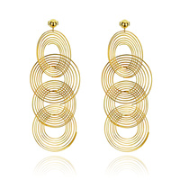 Culturesse Charlie Catwalk Sculpture Loop Earrings