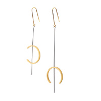 Culturesse Helene Line Art Drop Earrings