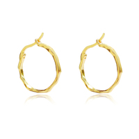 Culturesse Original Gold Vermeil Everyday Hoop Earrings