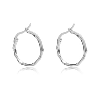 Culturesse Original Silver Everyday Hoop Earrings