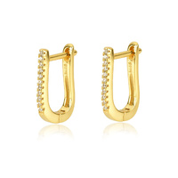 Culturesse Dione Gold Filled U Huggie Earrings