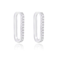 Culturesse Parker Dainty Silver Huggie Earrings