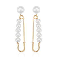 Culturesse Lilou Pearl Pin Statement Earrings