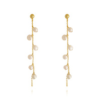 Culturesse Andree Freshwater Pearl String Earrings