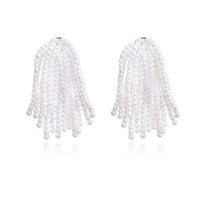 Culturesse Leuuine Pure Love Pearl Tassel Earrings