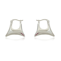 Culturesse Carter Artsy Silver Bag Earrings