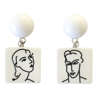 Culturesse Matisse Artsy Portraits Drop Earrings