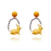 Culturesse Aaliyah Handmade Artsy Rabbit Hoop Earrings