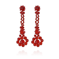 Culturesse Arabella Rouge Beaded Earrings