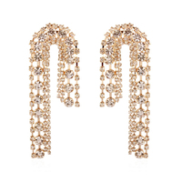 Culturesse Aria Diamante Arch Earrings