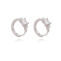 Culturesse Cella Dainty Topaz Sleeper Earrings