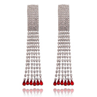 Culturesse Lemaire Catwalk Diamante Tassel Earrings