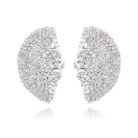 Culturesse Deanna Catwalk Diamante Statement Earrings