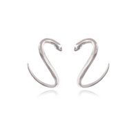 Culturesse Cassidy Artisan Dainty Serpent Earrings - Silver