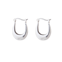 Culturesse Paloma Solid Silver Bowl Earrings