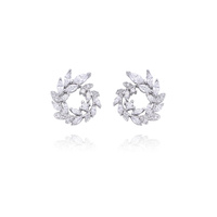 Culturesse Baby Georgia May Crystal Diamante Earrings