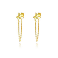 Culturesse Kalea Gold Filled Snake Chain Earrings