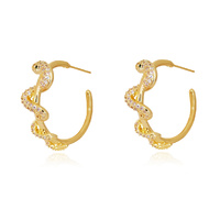 Culturesse Celestina Serpent Hoop Earrings