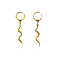 Culturesse Bambie Serpent Drop Earrings (Gold)