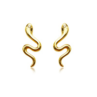 Culturesse Ava Gold Filled Snake Stud Earrings