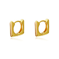 Culturesse New Frame of Mind Huggie Earrings (Gold)