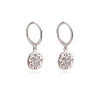 Culturesse Joslyn Starburst Dainty Hoop Earrings