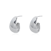 Culturesse Elea Modern Teardrop Earrings (Silver)