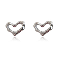Culturesse Anneli Artisan Titanium Heart Earrings
