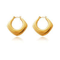 Culturesse Avril Modern Gold Chic Huggie Earrings