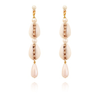 Culturesse Lyria Runway Style Shell Drop Earrings