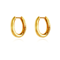 Culturesse Enoa Fine Twist Huggie Earrings (Gold Vermeil)