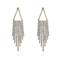 Culturesse Labron Catwalk Diamante Tassel Earrings