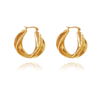 Culturesse Naevia Golden Twists Earrings