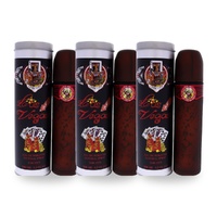 Cuba City Las Vegas Eau De Toilette EDT 100ml Spray Pack of 3