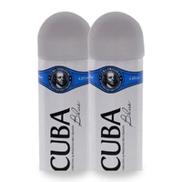 Cuba Blue Body Spray 200ml Pack of 2