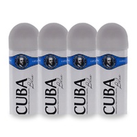 Cuba Blue Body Spray 200ml Pack of 4