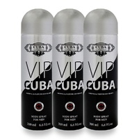 Cuba Vip Body Spray 200ml Pack of 3