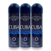 Cuba Shadow Body Spray 200ml Pack of 3