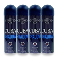 Cuba Shadow Body Spray 200ml Pack of 4