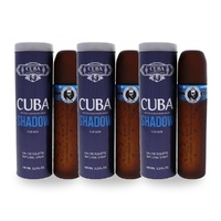Cuba Shadow Eau De Toilette EDT 100ml Pack of 3