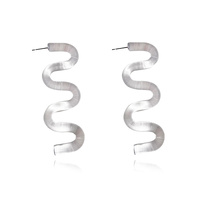 Culturesse Darya Artsy Wave Earrings (Clear)