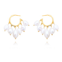 Culturesse Chelsea Freshwater Pearl Drop Earrings