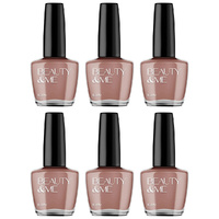 Beauty & Me Dusty Pale Copper Nail Polish 6 Pack Quick Dry Long Lasting 12ml
